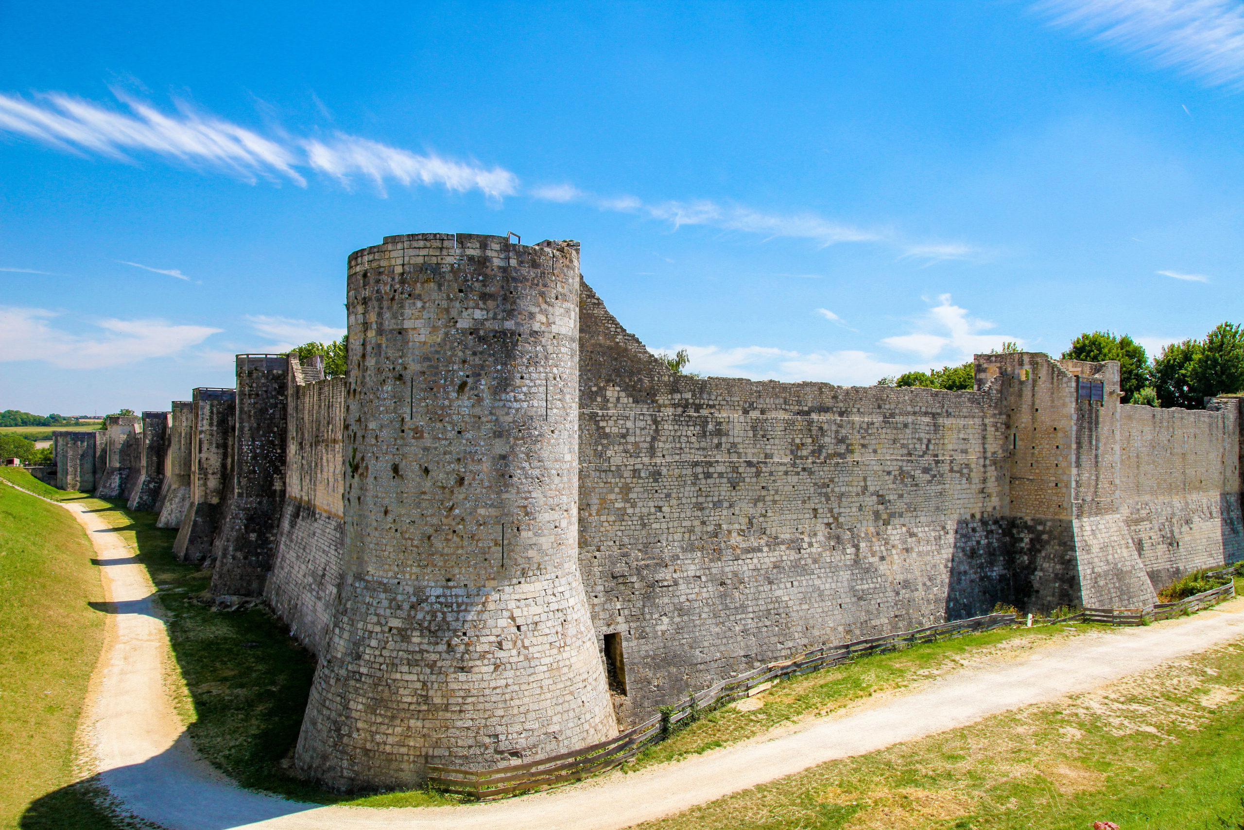 historic walls of provins, seine et marne, france