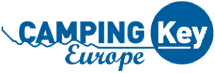 Logo von „Camping Key Europe“ in Blau und Rot