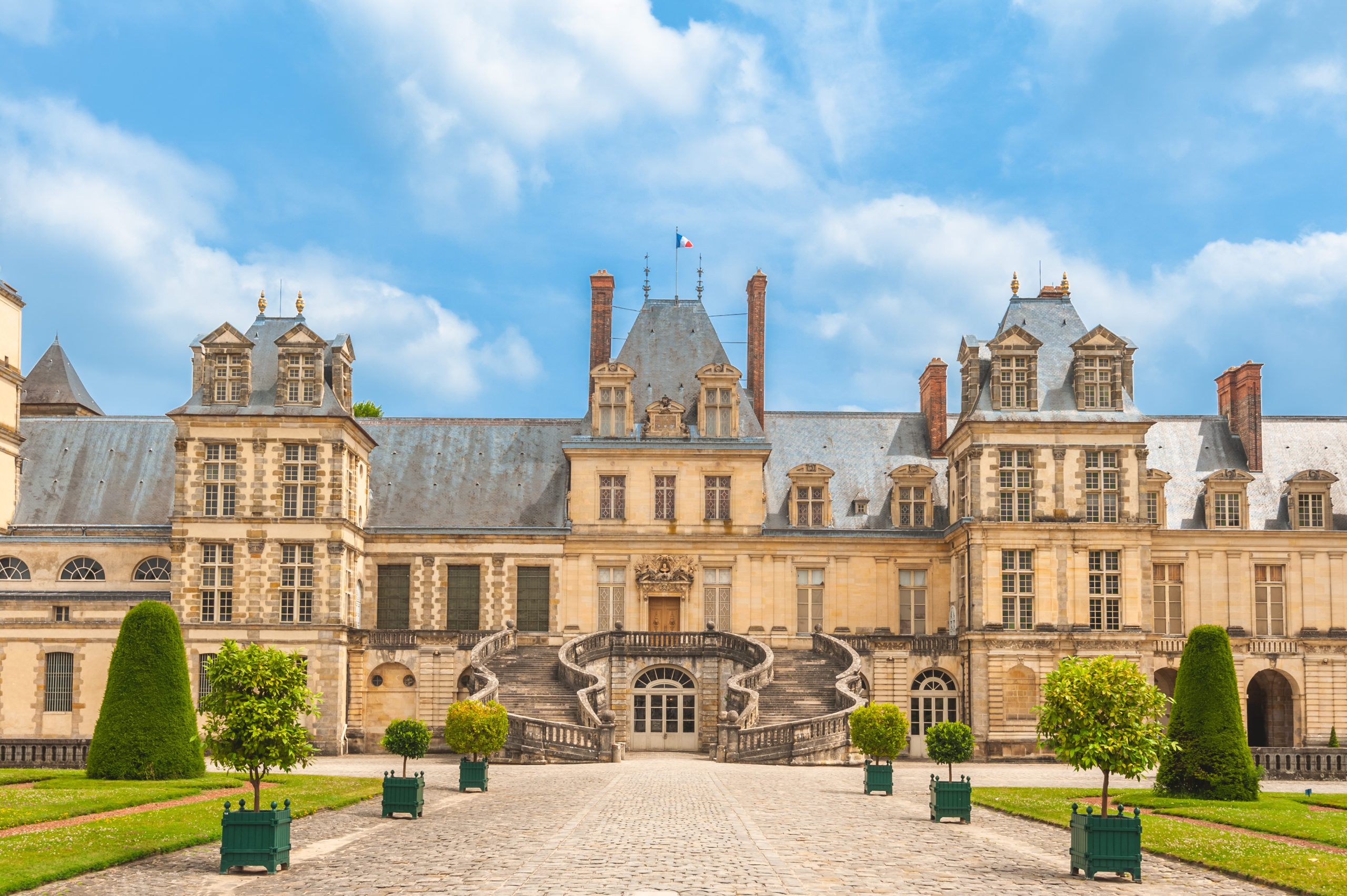 palace of fontainebleau near paris in france